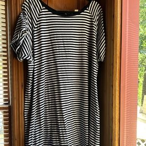 Michael Kors Black and White Stripe  Dress